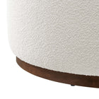 Modway - Tilden Grande boucle ronde de 38" rembourrée Rembourré Ottoman - Noyer des nuages-Capacité de poids : 506 lbs.