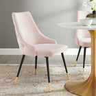 Modway - Adorn Touffe Performance Velvet Fauteuil d’appoint de salle à manger - Rose-Rembourrage en velours polyester Performance
