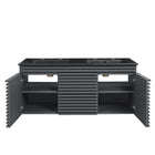 Modway - Render Fixation murale de 48" Vanette de salle de bain - Gris Noir-7