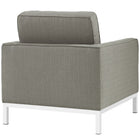 Modway - Loft Tissu rembourré Fauteuil - Granite-Housse de coussin amovible à fermeture éclair