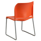 Flash Furniture – Chaise empilable à dossier profilé Hercules avec base traîneau argentée, orange-Conception ergonomique