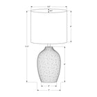 Monarch Specialties - Luminaire - 18 po H Lampe De Table - Céramique Gris - Abat-Jour Ivoire / Crème - Contemporain - Moderne-Profitez d'une garantie limitée de 2 ans qui assure la qualité et la durabilité de cette solution d'éclairage à la mode, qui embellit votre maison tout en offrant une utilisation durable