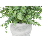 Monarch Specialties - 9368 Herbe D'Eucalyptus Artificiel 16" de Haut - Pots Blancs - Ensemble de 2-Fabriquées à partir de matériaux de haute qualité, ces plantes artificielles d'eucalyptus offrent un aspect réaliste sans nécessiter d'entretien
