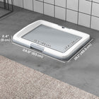 PawHut - Support pour tapis d’urine, plateau pour chien 25 po x 19 po pour intérieur et extérieur - gris-Aucun assemblage requis 