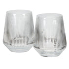 Verres à vin sans pied Gry Mattr - Paquet de 2-Fini texturé nervuré