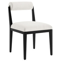 Modway - Kai Tissu Chaise à manger - Noir de sel-Cadre et pieds en bois de frêne