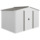 Outsunny - abri de jardin 9 pi x 6 pi avec kit de fondation-Grand espace intérieur pour ranger des outils, un vélo, des outils de jardin, du matériel d'entretien de pelouse et plus encore
