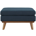 Modway - Engage Tissu rembourré Ottoman - Azure-Pattes en bois écartées