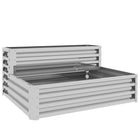 Outsunny - jardinière surélevée à 2 niveaux - 47 po x 40 po x 23 po - argent-Conception surélevée à 2 niveaux offrant un espace généreux pour les fleurs, herbes ou légumes 