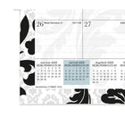 AT-A-GLANCE - Calendrier mural mensuel 2026-2027 - 11 7/8 po H x 14 7/8 po l - Madrid - bilingue-Noir et blanc classique avec un motif sur le thème espagnol sur chaque page, le mois est surligné en vert