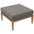 Modway - Clearwater Terrasse extérieure Bois de teck Ottoman in Graphite gris-Ottoman extérieur patio