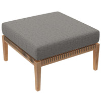 Modway - Clearwater Terrasse extérieure Bois de teck Ottoman in Graphite gris-Ottoman extérieur patio