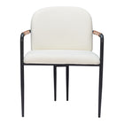 Zuo - Sibu Chaise de salle à manger - Crème-Tissu en polyester confortable