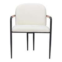 Zuo - Sibu Chaise de salle à manger - Crème-Tissu en polyester confortable