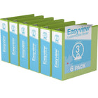 Davis Group Super offre Easyview, Reliure View à anneaux ronds 3 po, personnalisable, paquet de 6 - Vert Lime-3 Reliure À Anneaux