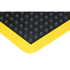 Edgewood - Tapis à Bulles Sûreté Anti-Fatigue Léger Avec Formes de Dôme - 2 pi l x 3 pi L x 5/8 po P - Noir/Jaune-Parfait pour les postes de travail, les entrepôts, les lignes d'assemblage et les opérations de machines