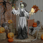 Outsunny - Décoration d'Halloween animée - sorcière animatronique - noir-Fabriquée à partir de matériaux robustes et durables pour vous garantir de nombreux Halloween 