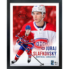 Frameworth - Cadre Juraj Slafkovsky Collage Portrait Canadiens - Impression Encadrée - 16 po L x 20 po H-Sous licence officielle de la LNH et NHLPA - met en vedette Juraj Slafkovsky et les Canadiens de Montréal avec signature en fac-similé imprimée