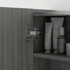 HOMCOM - armoire à pharmacie murale avec miroir - gris-Couleur : Gris   