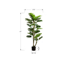 Monarch Specialties - Plante Artificielle - 61 po De Longueur - Arbre Monstera - Touche Réelle - Feuilles Vertes - Pot Noir-Fabrication de haute qualité avec des feuilles vertes réalistes sur deux troncs, offrant un look luxuriant et naturel