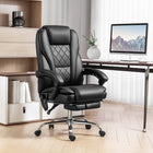 Vinsetto - Fauteuil de massage inclinable pour bureau à hauteur réglable et repose-pieds - noir-Utilisez la fonction massage avec une télécommande filaire, et rangez-la dans la poche latérale 