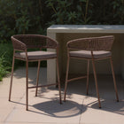 Zuo - Skye Tabouret de bar - Brun - Ensemble de 2-Aucun assemblage requis