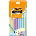 BIC - Cristal Pastel stylos-bille - 1,0 mm, encre noir, paquet de 8-Ce qui est inclus : Un paquet de huit (8) stylos à bille BIC Cristal encre noire avec corps de couleur pastel douce