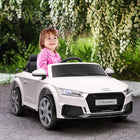 Aosom - Voiture électrique pour enfants homologuée - véhicule à batterie 6v - blanc-Le système de suspension à quatre roues offre une conduite en douceur 