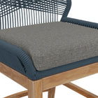 Modway - Wellspring Terrasse extérieure Teck et corde Tabouret de comptoir - Graphite bleu-8