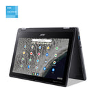 Acer - Ordinateur portable à écran tactile 11,6po R753T-C0BW + 3 mois Google AI Pro,Celeron N4500,64Go Emmc SSD,8Go RAM,ChromeOS-Avec un couvercle en métal élégant, l’Aspire 3 est plus léger et plus mince que jamais, à 1,6 kg et 18,9 mm