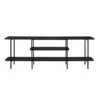 Manhattan Comfort - Console moderne Celine 70,86 po - Noir-Console basse moderne contemporaine parfaite pour le salon et le bureau à domicile