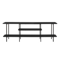 Manhattan Comfort - Console moderne Celine 70,86 po - Noir-Console basse moderne contemporaine parfaite pour le salon et le bureau à domicile