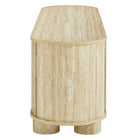 Modway - Overture Ovale 63 po Faux travertin Meuble TV, Travertin-3 Portes à pousser pour ouvrir