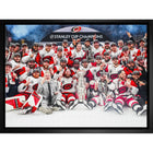 Frameworth - Carolina Hurricanes Toile encadrée 20 po H x 29 po l Champions de la Coupe Stanley 2026 - Sous licence officielle LNH/AJLNH-Produit mural NHL and NHLPA sous licence officielle pour les amateurs des Carolina Hurricanes