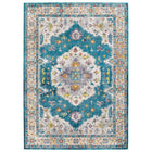 Modway - Success Médaillon vintage floral vieilli Anisah Tapis 4 pi l x 6 pi L - Bleu Ivoire Jaune Orange-Tapis d’espace à médaillons vintage floraux vintage vieillis
