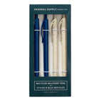 General Supply Goods + Co - Ensemble de stylos à bille recyclés - paille de blé - paquet de 4-Faits de paille de blé recyclée