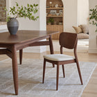 Zuo - Kellua Chaise de salle à manger - Beige/Noyer - Ensemble de 2-Supporte jusqu'à 250 lb