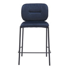 Zuo - Plat Tabouret de comptoir - Blue - Ensemble de 2-Empilable pour un rangement peu encombrant