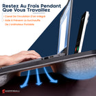 ShoppingAll - Bureau Portatif Avec Coussin – Convient Aux Ordinateurs Portables Jusqu’à 17 Pouces – Noir-Portable Et Léger – Doté d’une poignée de transport pratique. Idéal pour la maison, les voyages ou le travail en déplacement.