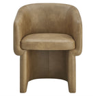 Modway - Verity Barrel Back Cuir végane Chaise à manger - Toast-8