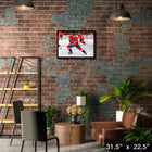 Connor McMichael Washington Capitals - Toile encadree - 31" x 22"-Sous licence officielle de la LNH et de l'AJLNH