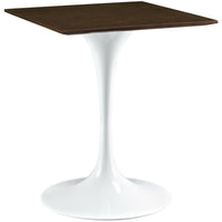 Modway - Lippa 24 po Carré Bois Table à manger, Noyer-Table à manger moderne