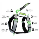 Healthy Harness - Harnais pour chien Ultimate Urban Premium - Noir - XL-Plusieurs points d'attache pour la laisse : un mousqueton à l'avant pour le dressage, un mousqueton à l'arrière pour les promenades occasionnelles et une poignée robuste pour les urgences