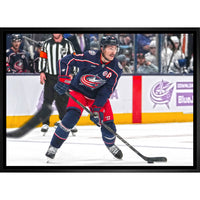 Zach Werenski Columbus Blue Jackets - Toile encadree - 31" x 22"-Impression sur toile de qualité supérieure avec bordures enveloppées