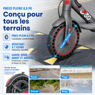 Gyrocopters - Trottinette électrique J30 pour adultes et adolescents - Vitesse 31 km/h - Autonomie 30 km - Application - Gris-Roulez en toute sérénité grâce aux pneus pleins alvéolés de 8,5 pouces, totalement increvables, qui vous épargnent tout souci de crevaison ou d'entretien de la pression d'air durant vos trajets