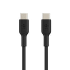 Belkin - Câble USB-C vers USB-C - 1 m - Noir -CHARGEMENT RAPIDE : Il permet de recharger un smartphone de 0 à 50 % en 35 minutes* (quand il est utilisé avec un chargeur USB-C PD de 18 W ou plus, non inclus).