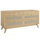 Modway - Soma 8 tiroirs Commode, Chêne-Commodeuse moderne à 8 tiroirs