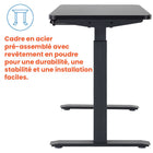Motionwise - Bureau de la série M2 48 po de largeur, Motionwise - Bureau électrique assis-debout avec double moteurs et tiroir coulissant - Noir-Fabriqué pour durer - MotionWise utilise des cadres en acier dotés d'un superbe fini poudré et à capacité de support impressionnante de 225 lb