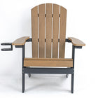 Backyard Lifestyles - Chaise Adirondack pliante avec porte-gobelet - Brun/Noir-Design pliable/repliable.