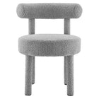 Modway - Toulouse Tissu Boucle Chaise à manger - Gris clair-8